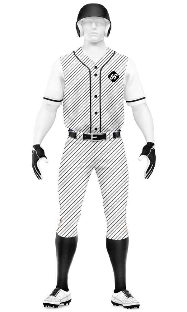 Samqom Sports custom Baseball uniform Black with logo and number print