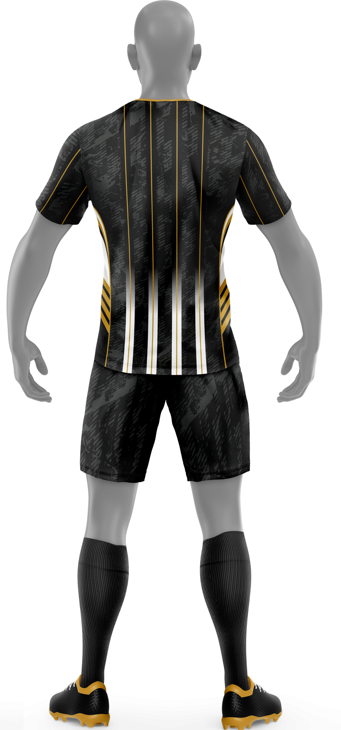 Samqom sports custom soccer Uniform Muckup back veiw