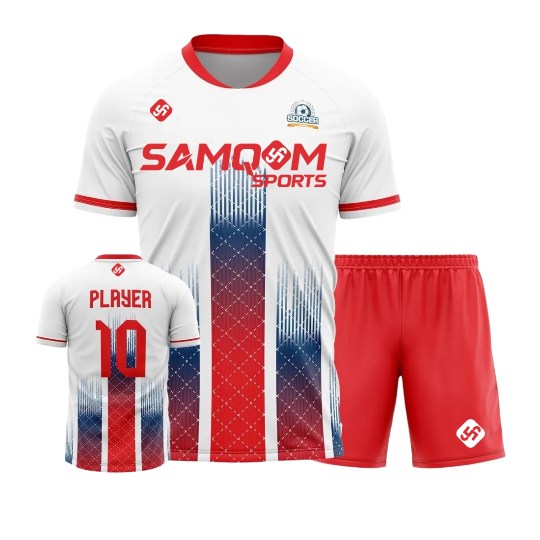 Samqom Sports custom Soccer uniform with personalized name and number